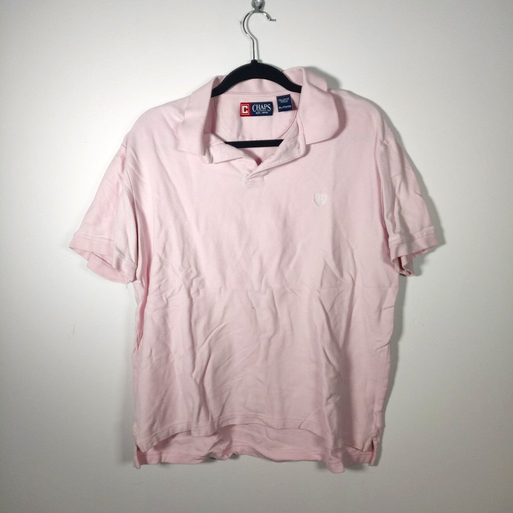 0004 Chaps XL pink short sleeve polo